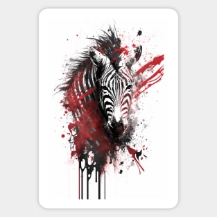 Zebra Ink Painting Sticker